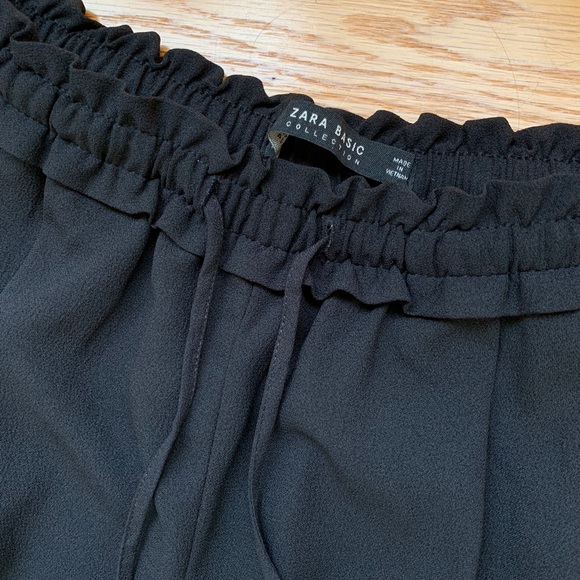 Zara Basic Collection Drawstring Trousers black - Picture 6 of 6